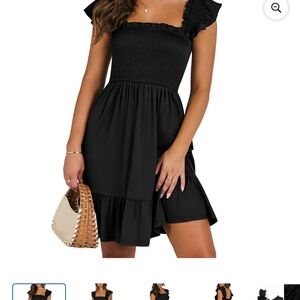 Chic Black Ruffle Mini Dress